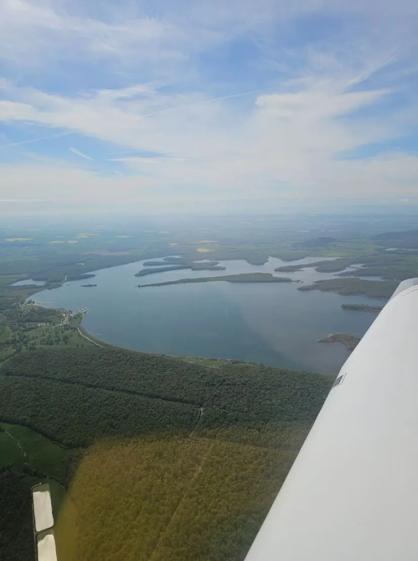 Le lac de Madine vu du ciel